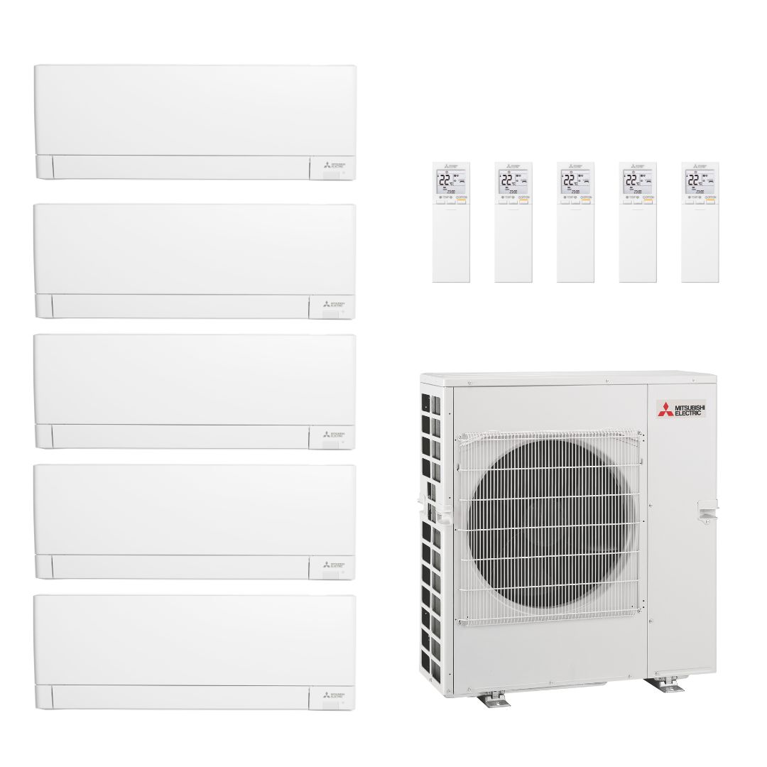 Aire Acondicionado Multi Split Pared 5×1 de Mitsubishi Electric MXZ-5F102VF + MSZ-AY20VGK (3) + MSZ-AY25VGK + MSZ-AY42VGK (copia)