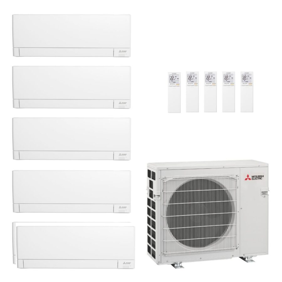 Aire Acondicionado Multi Split Pared 5×1 de Mitsubishi Electric MXZ-5F102VF + MSZ-AY20VGK (3) + MSZ-AY25VGK + MSZ-AY42VGK