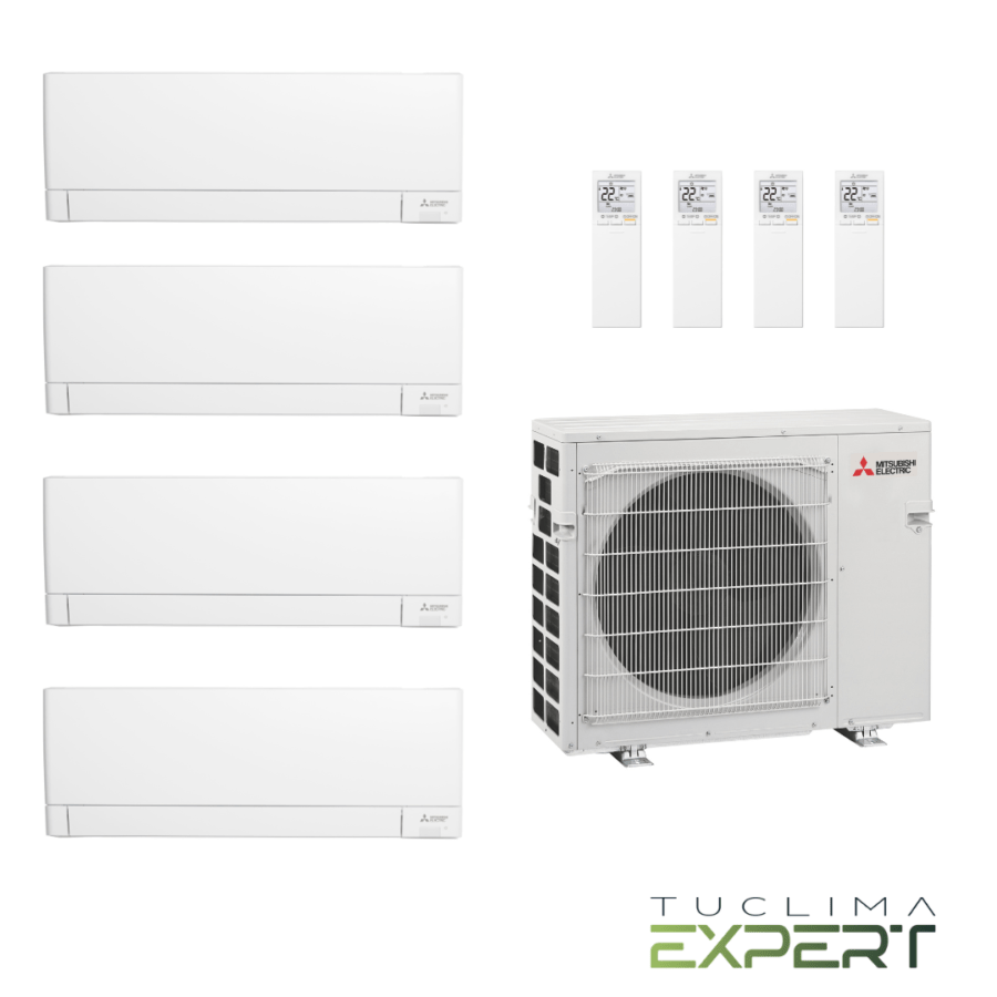 Aire Acondicionado Mitsubishi Electric 4x1: MXZ-4F83VF + MSZ-AY20VGK (3) + MSZ-AY35VGK con instalación incluida en Madrid
