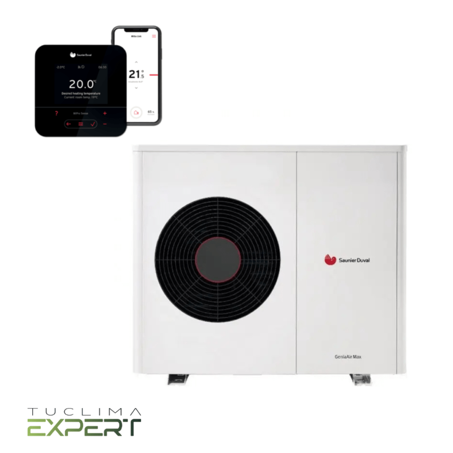 Aerotermia Saunier Duval Monobloc Genia Air Max 4 con MiPro Sense cableado