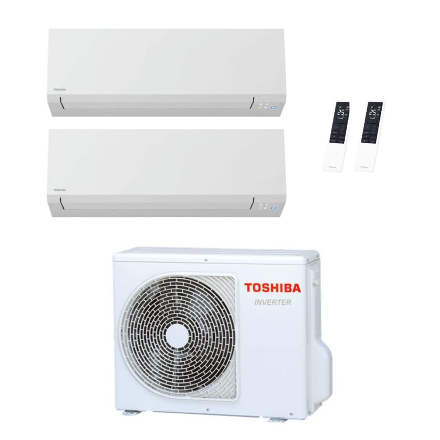 Aire Acondicionado Toshiba Multi Split Pared 2x1: Multi 2M14 + Shorai Edge 7 + Shorai Edge 13. Instalación incluida en Madrid