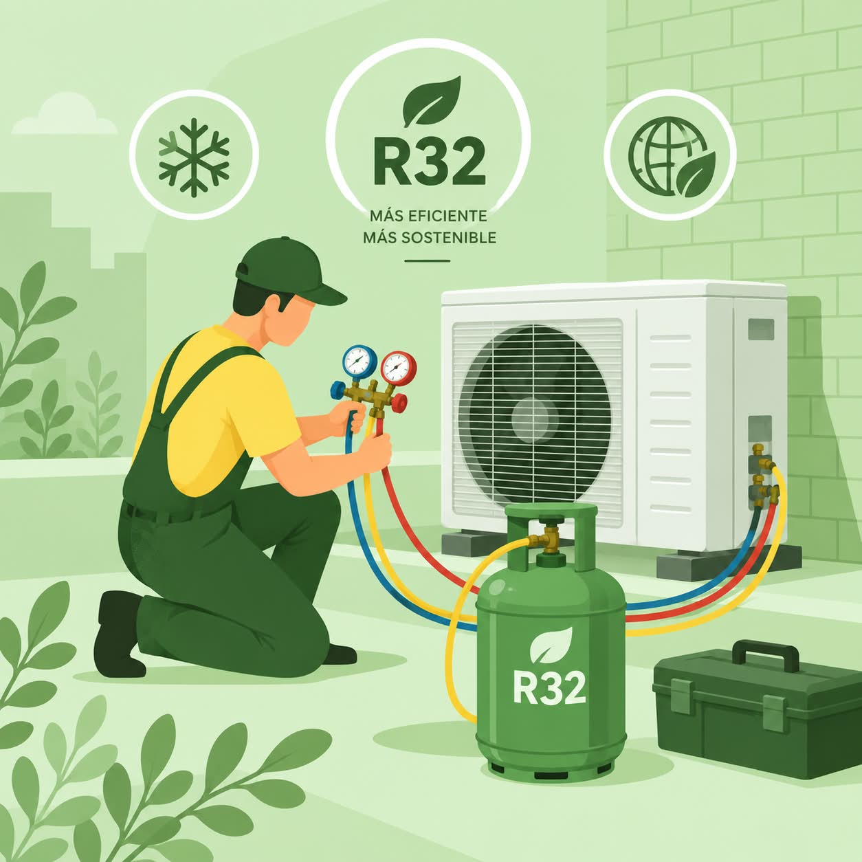 Carga de gas R-32