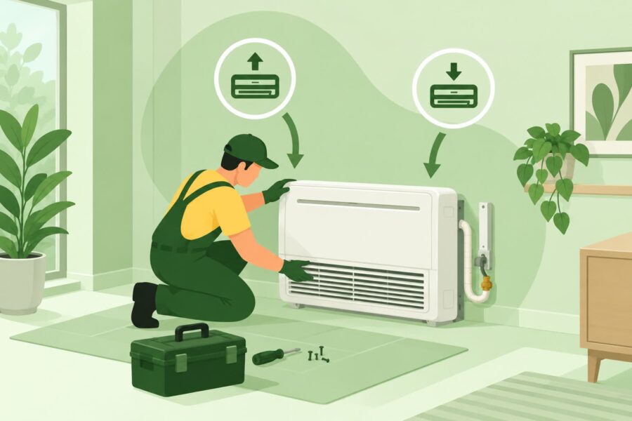 Instalación Split Suelo 1x1 hasta 5 kW