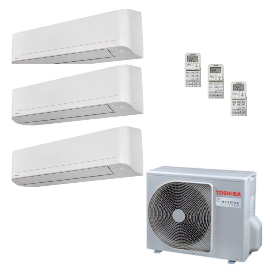 Aire Acondicionado Toshiba Multi Split Pared 3x1: 3M18 + Seiya2 7 + Seiya2 7 + Seiya2 7
