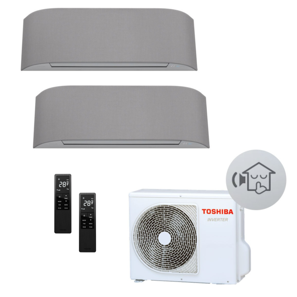 Aire Acondicionado Multi Split Pared 2x1 de Toshiba 2M14 + Haori 10 + Haori 13
