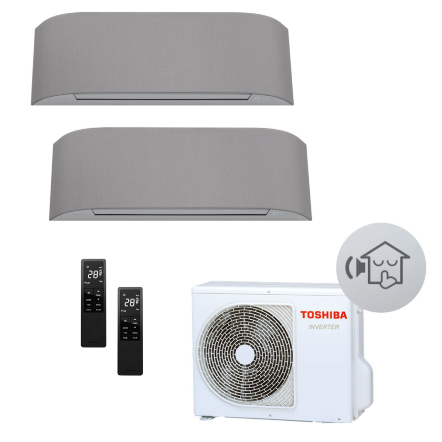 Aire Acondicionado Multi Split Pared 2x1 de Toshiba Multi 2M14 + Haori 10 + Haori 13. Instalación incluida en Madrid