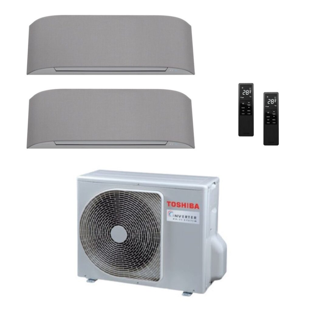 Aire Acondicionado Multi Split Pared 2x1 de Toshiba 2M18 + Haori 10 + Haori 13