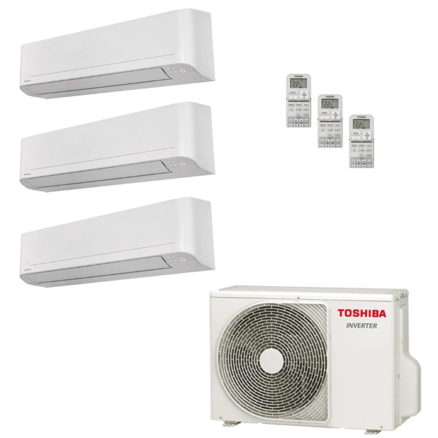 Aire Acondicionado Toshiba Multi Split Pared 3x1: 3M18 + Seiya+Connect 7(2) + Seiya+Connect 13